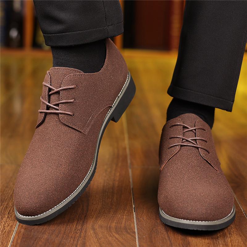 British Gentleman New Business Formal Shoes For Men Designer Lace Up Dress Derby Shoes Party Wedding Homecoming Footwear