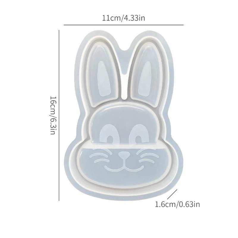 Egg Shape Tray Silicone Mold Diy Handmade Rabbit Coaster Storage Plate Plaster Concrete Resin Molds Craft Making Home Decor Tool