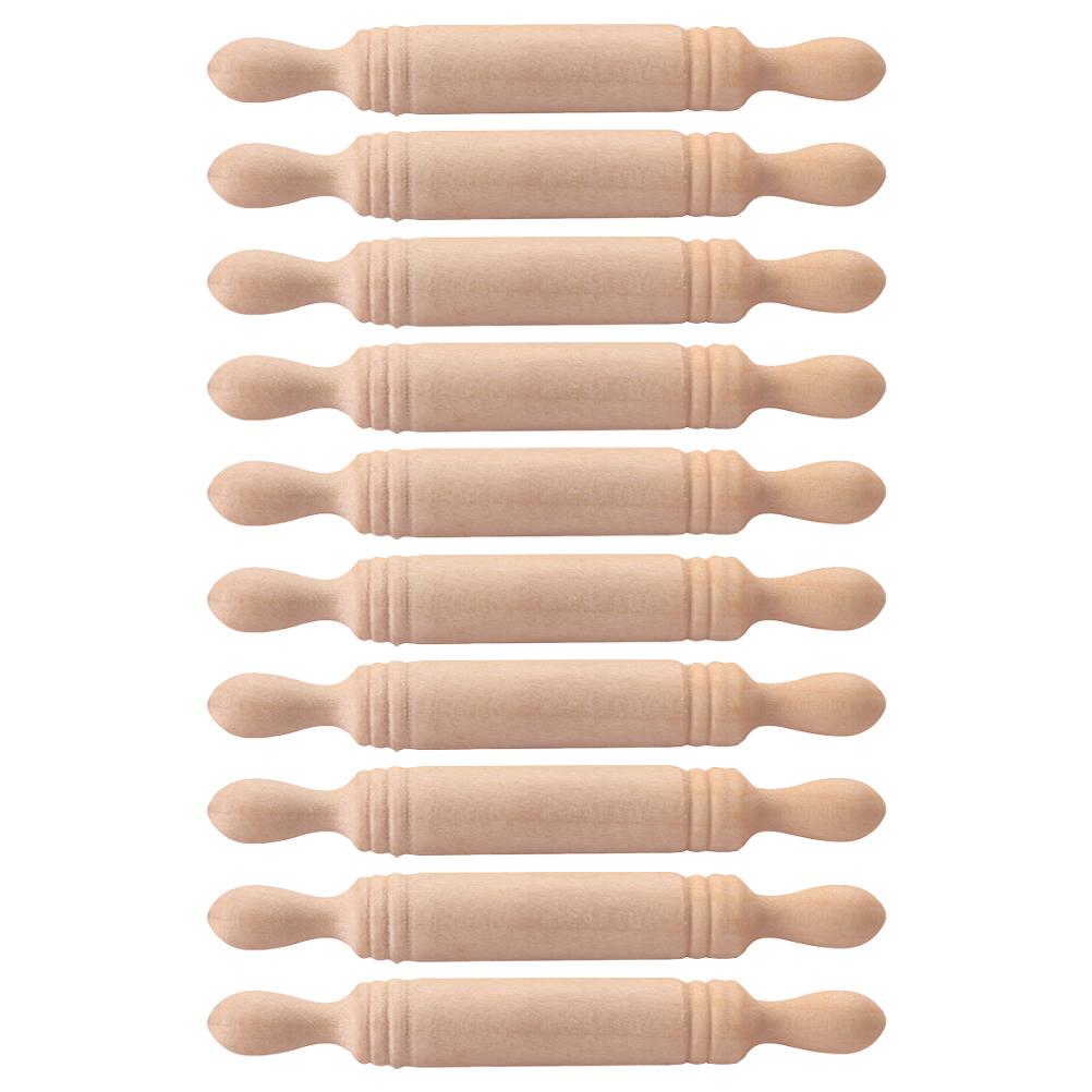 

10 шт. Мини-деревянная скалка для украшения дома, миниатюрные палочки для поделок, реквизит для дома, кухонные шесты, стержни, украшения