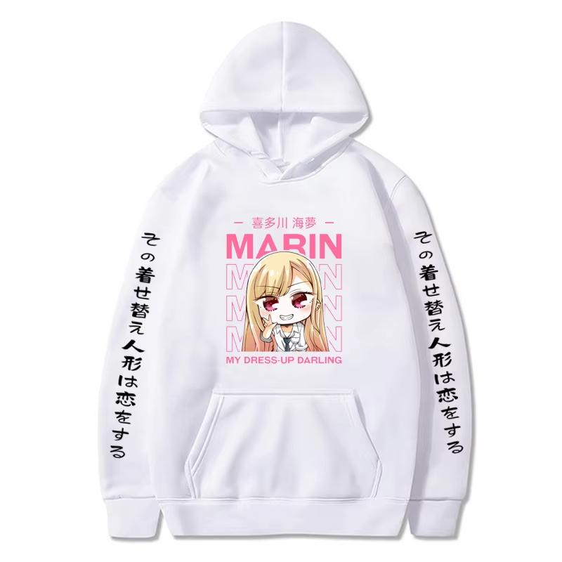 Hot Anime My Dress-Up Darling Kitagawa Marin Graphic Print Hooded Men Women High Quality Hoodies Harajuku Unisex Sweatshirt