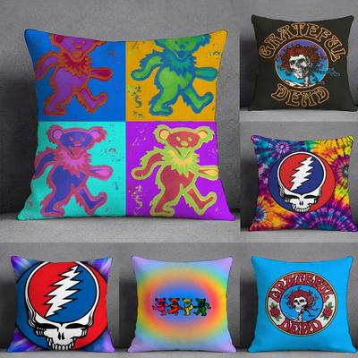 G-Grateful Dead Band Pillow Case Pillowcase, Double-Sided Printed, Sofa Cushion, Bedroom Headboard Pillow