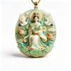 1 Pendentif Collier Déesse Émail Métal Grue Motif Pêche Talisman Chanceux Bijoux Pour Femmes Quotidien Fête