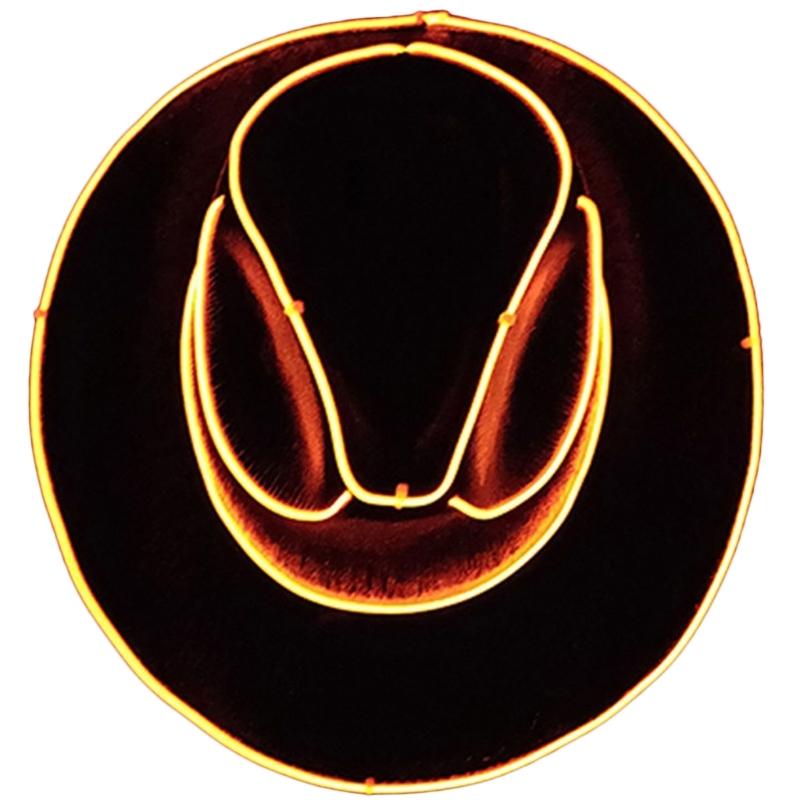 Western Hat Light Up LED Cowgirl Hat Party Hat Stage Costume Headwear