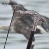 Silver Eagle Head Fashion Walking Stick Decorative Stick Cospaly Vintage Party Fashionable Walking Cane Crosier 93cm