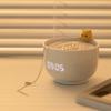 Alarm Clocks USB Powered Cats Teacup ABS LED Night Light Digital Clock for Desk