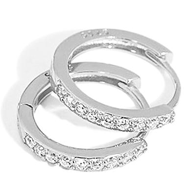 Pasurohu 18K Gold Silver Highest Quality Cubic Zirconia Hoop Genuine Jewelry Earrings, K18, Coating, 925, Earrings, Women's, Men's, Gold, Platinum,