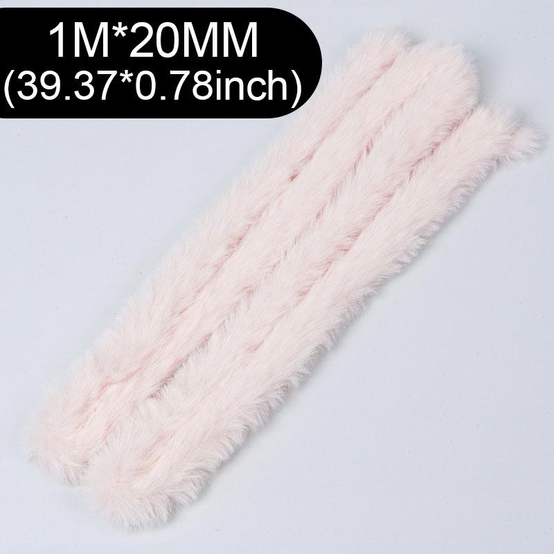 1m 20mm Plush Stuffed Rabbit Plush Iron Wire Strip Stick Furry Hand Craft Diy Miniature Animals Pets Fluffy Toys Twisting Sticks