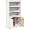 Vidaxl Cabinet, White, 80X35X154 Cm, Solid Pine Wood