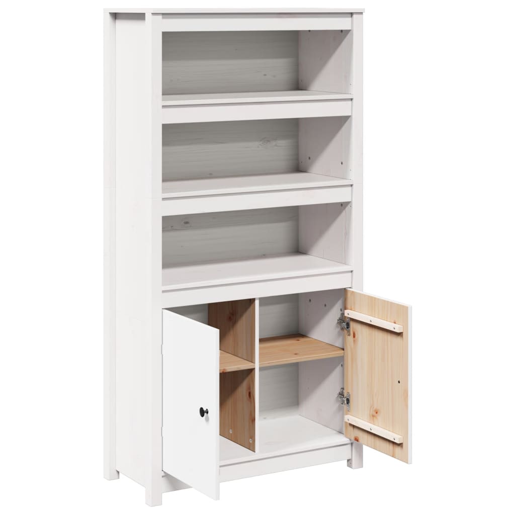 Vidaxl Cabinet, White, 80X35X154 Cm, Solid Pine Wood