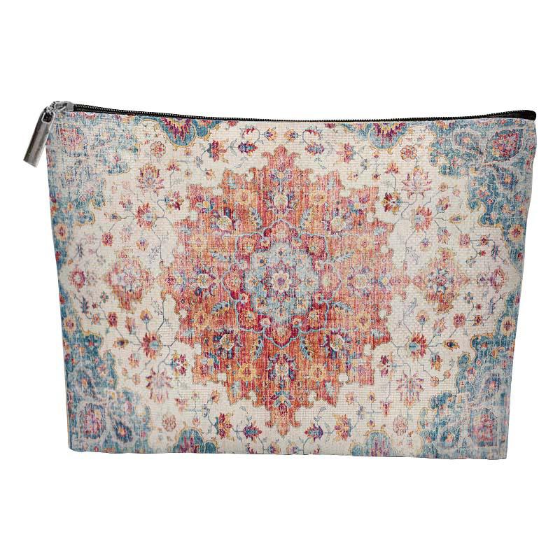 Boho Ethnic Style Cosmetic Bag Portable Multifunctional Storage Bag Travel Toiletry Bag Large Capacity Makeup Pouch For Girls