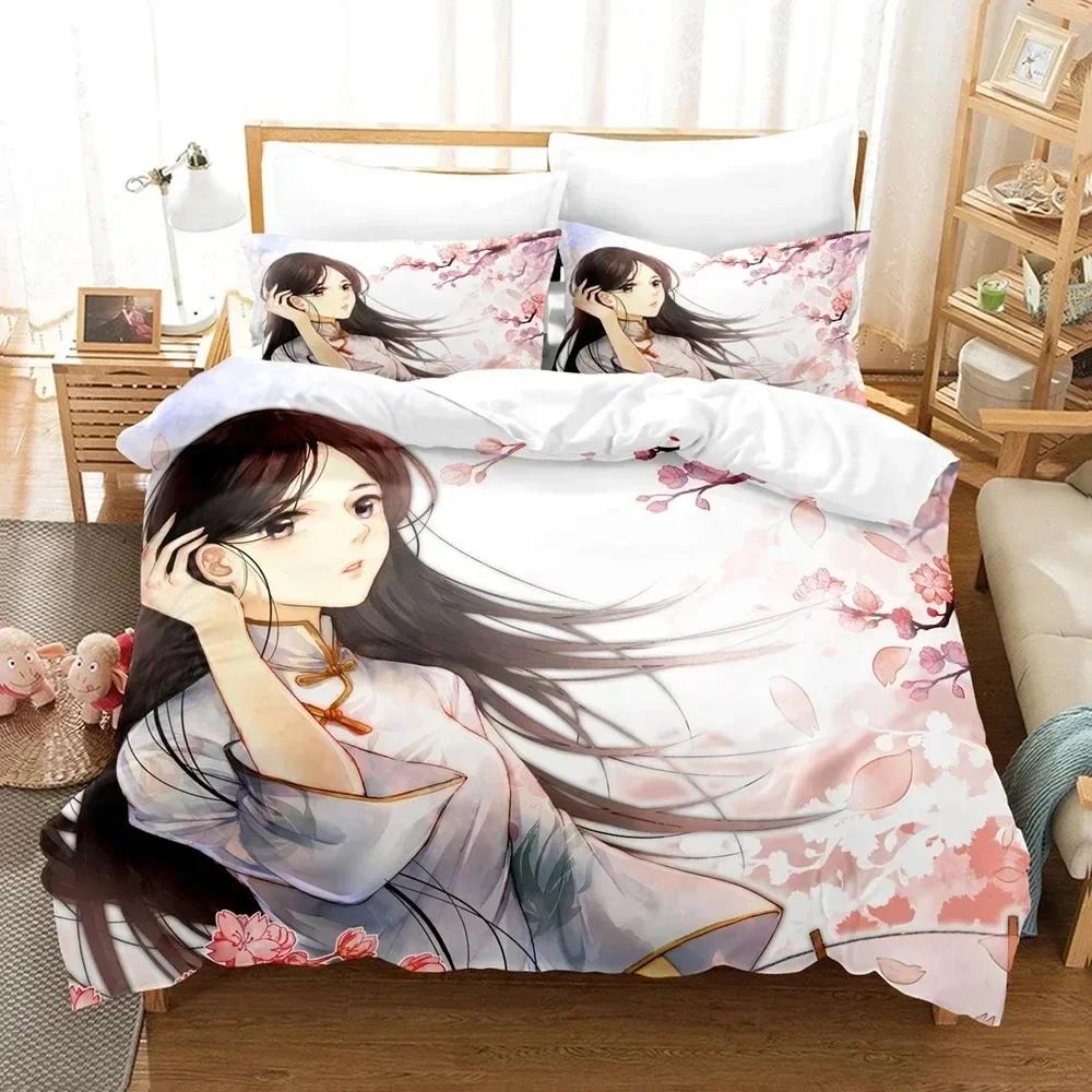 Anime The Outcast Under One Person Bedding Set Printed Bed Set With Pillowcase Duvet Cover Soft Queen King Size Bedclothes Home