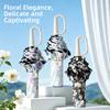 Ultra-light Triple Fold Flower Sunny Umbrella Loop Buckle Handle Portable Sun Umbrella  Travel
