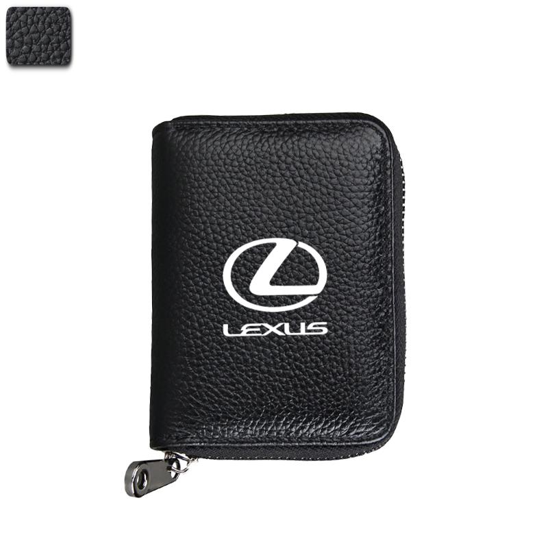 

For Lexus Driver License Holder PU Leather Card Bag For Car Driving Documents Business ID Passport Card Wallet Car Accessories