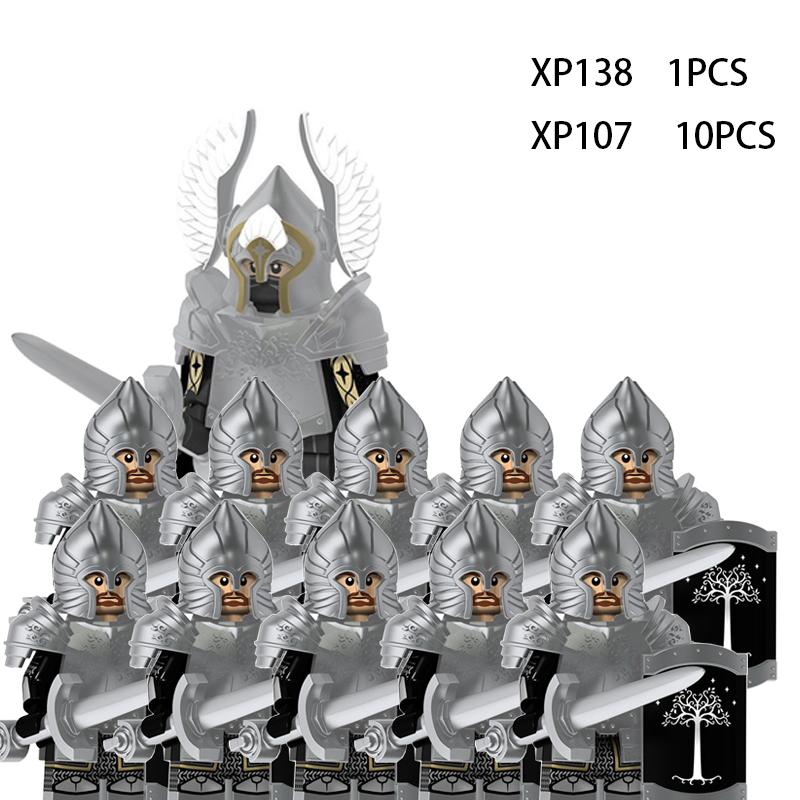 Soldados Élficos Medievais de Rohan Guarda Exército lotr Figuras de Ação Mini Blocos Boneca Montar Blocos de Construção MOC DIY Brinquedos para presentes de criança