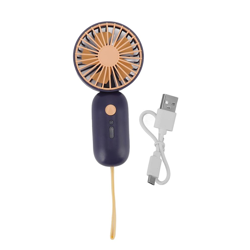 Handheld Fan 3 Speed Modes USB Charging Mute Mini Portable Easy Control Mini Portable Fan for Home