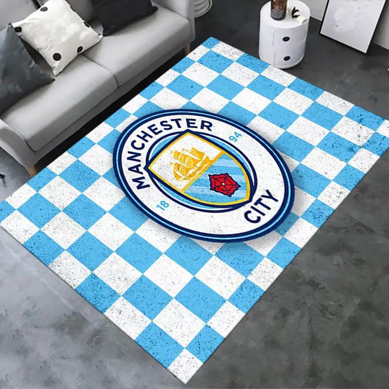 Manchester City FC Carpet Rug for Living Room Bedroom Home Sofa Decoration,Kids play Non-slip Floor Mat