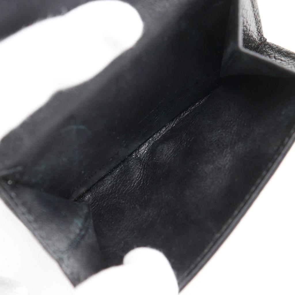 Balenciaga Cash Mini Tri-fold Wallet 593813 Black Leather Unisex Used