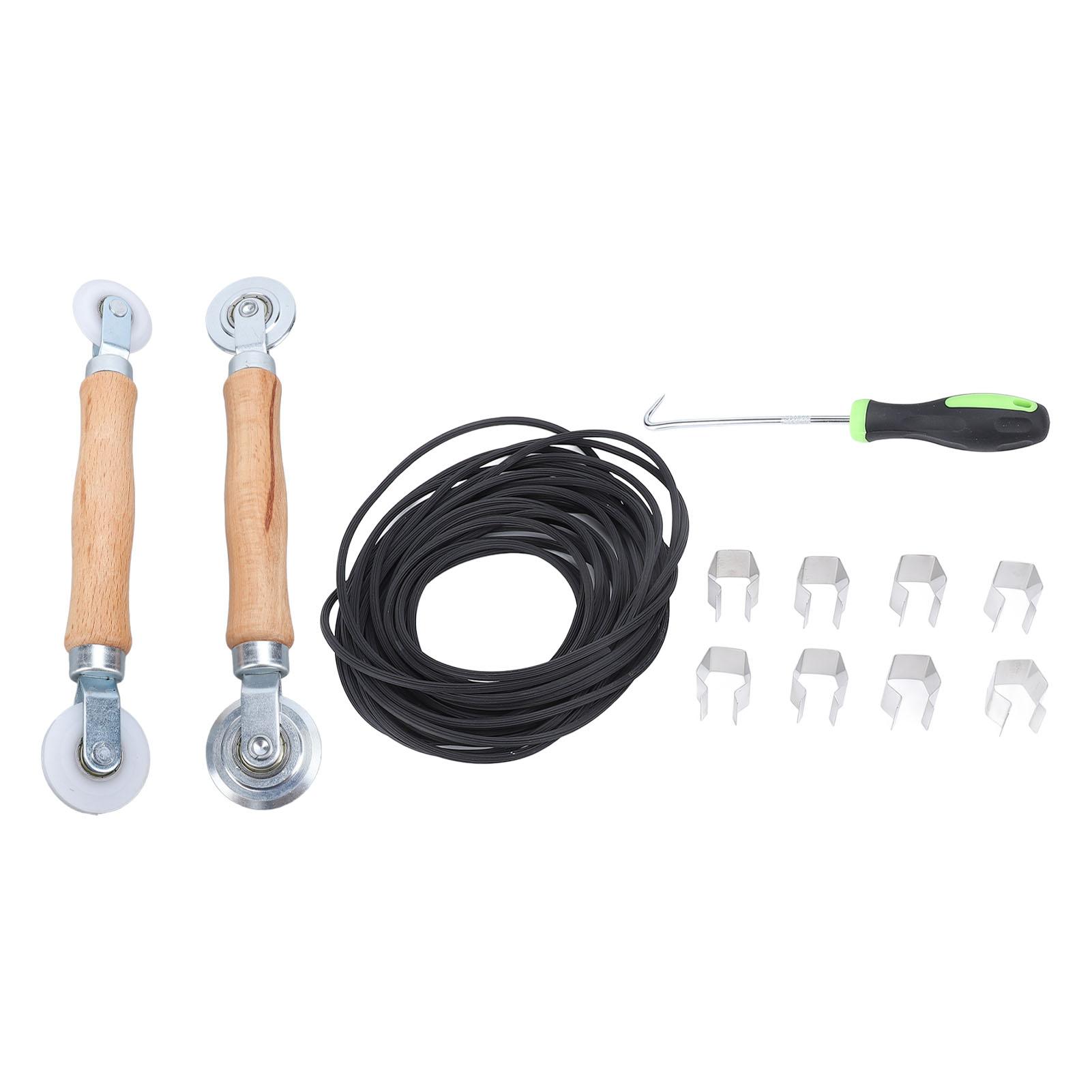 Scherm Reparatie Kit, 5-in-1 Scherm Gereedschap met Nylon en Stalen Kogellagers, Spline Verwijderingshaak voor Scherm Reparatie Vervanging Installatie