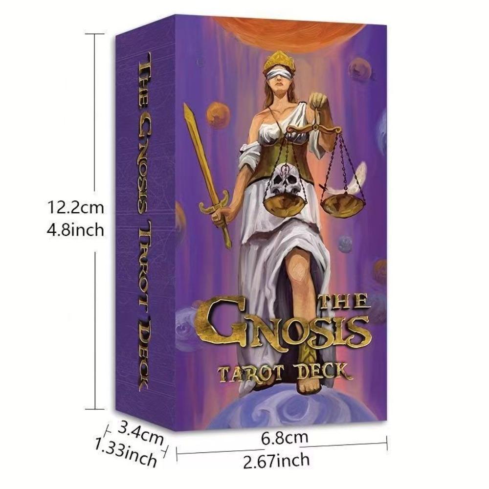 The Gnosis Tarot Deck 78 Tarot Cards with Guidebook 12*7cm, Unique Mystical Mythological Art Style, Durable Oracle Cards разноцветный