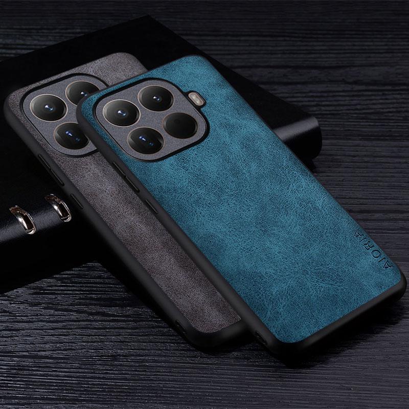 Premium PU Leather Phone Case for Xiaomi 15T Pro 15 Ultra Scratch-Resistant Solid Color Cover for Xiaomi 15T Pro cape funda