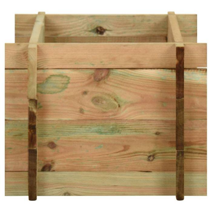 Jardinière rectangulaire en bois de pin imprégné - VIDAXL - 40 cm de hauteur - pour légumes et fleurs
