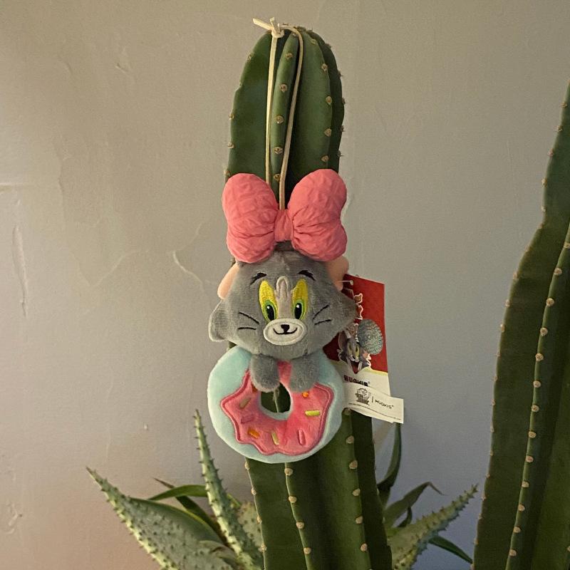 Cat And Mouse Plush Bag Pendant, Cute Cartoon Tom Cat Keychain, Large Throw Pillow Couple Gift.