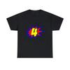 Superhero 4 Years Old Birthday Graphic Tee Shirt, S-5XL