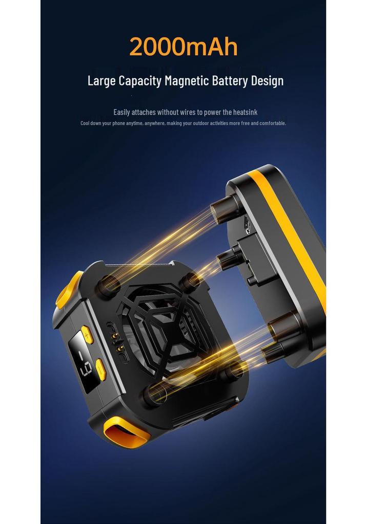 P70 Wireless Mobile Phone Cooler with Digital Display and Semiconductor Refrigeration for Gaming.