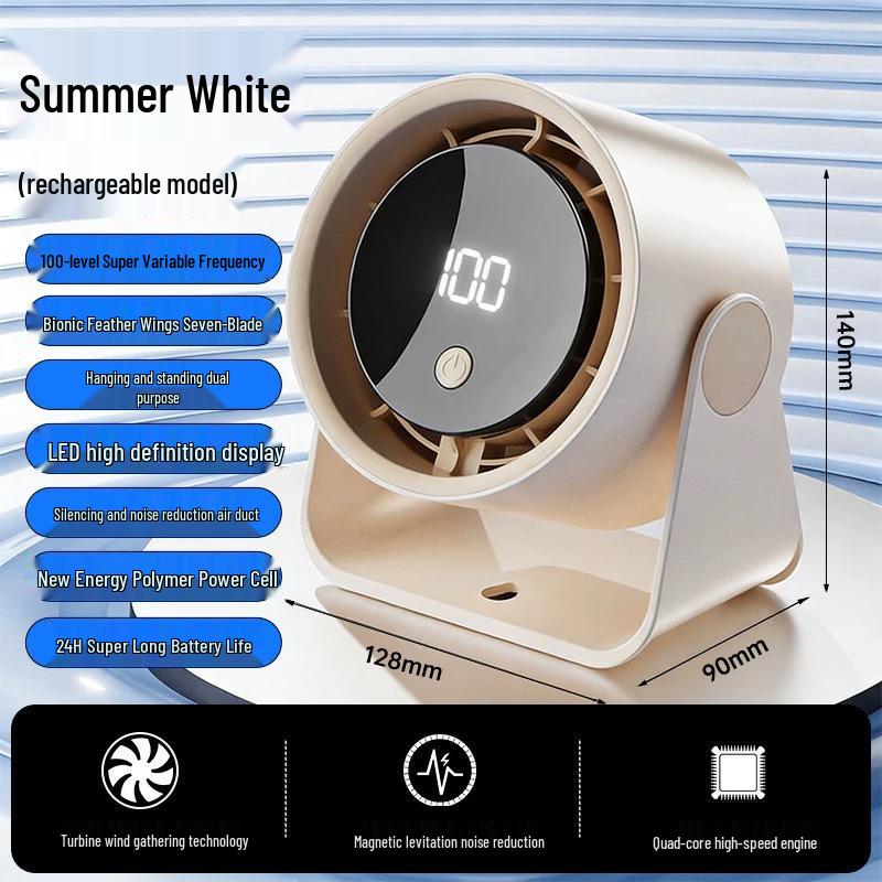 Portable Silent USB Desk Fan with Long Battery Life