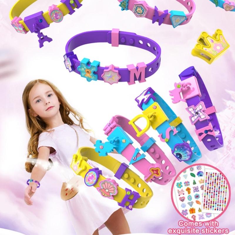 Kids Art Craft Set For Ages 5-12 Years Old Educational DIY Bracelet Making Toy With Beads Charms