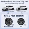 Wheel Covers for 4pcs Model Y Juniper 2025 Wheel Cover 20 Inch Wheel Trim Covers Tesla Accessories Wheel Rim Protector Cover