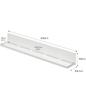Yamazaki Magnetic Bathroom W60 X X Tower Bathroom with Drainage Holes and 4858 Rack, Long, White, Approx. D8.5 H8cm, Storage, Hooks,