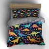 Colorful dinosaur pattern Bedding Duvet cover sets Duvet covers Pillowcases gifts (1 * Duvet Cover 2 * Pillowcases, without duvet insert)