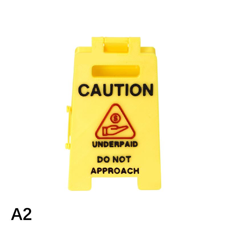 

Caution Overstimulated Desk Sign 3D Printed Office Desk Caution Overworked Do Not Approach Warning Sign Humor Desktop Decoration