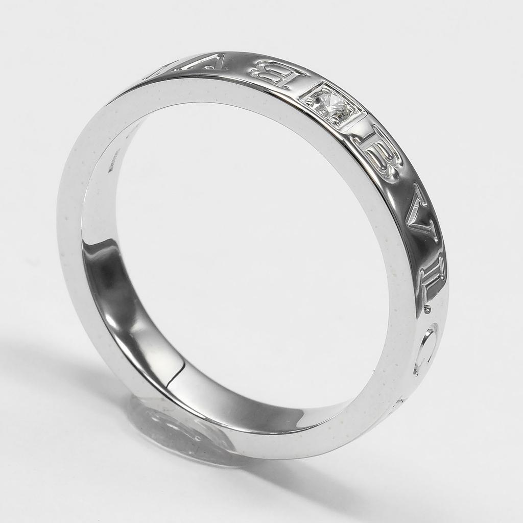 BVLGARI B.zero1 Essential Ring K18 white gold/diamond #9.0(US Size) 6.8g mens Used