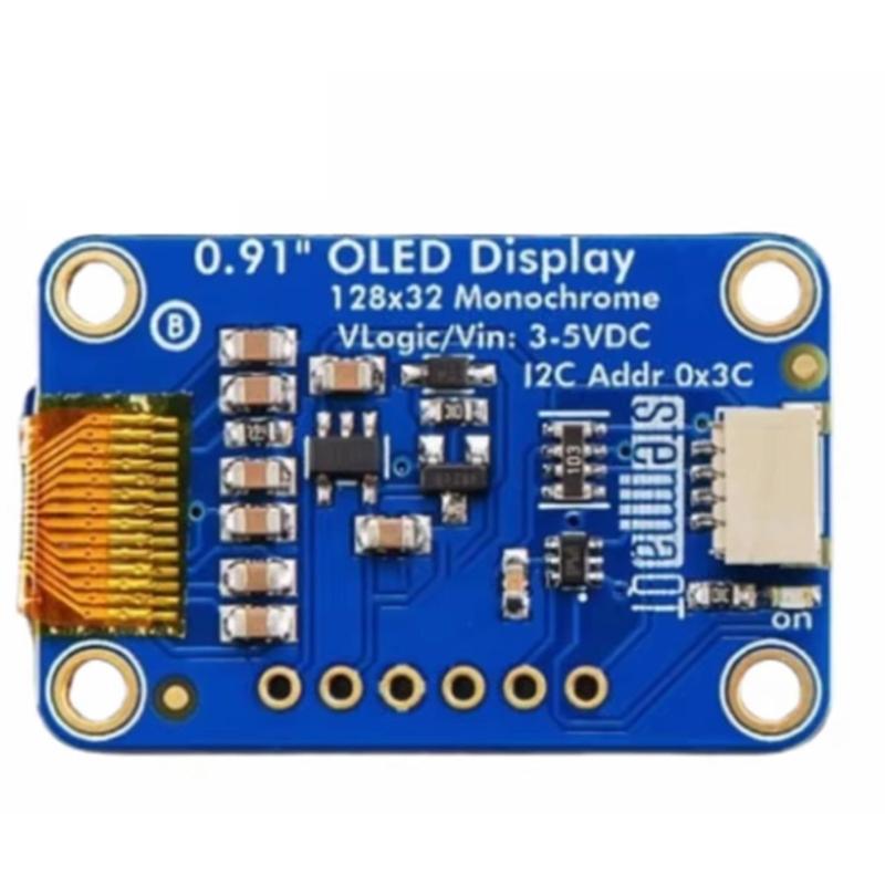 Monochrome Screen 0.91Inch 128X32 I2C Communication Embeddedly System Component