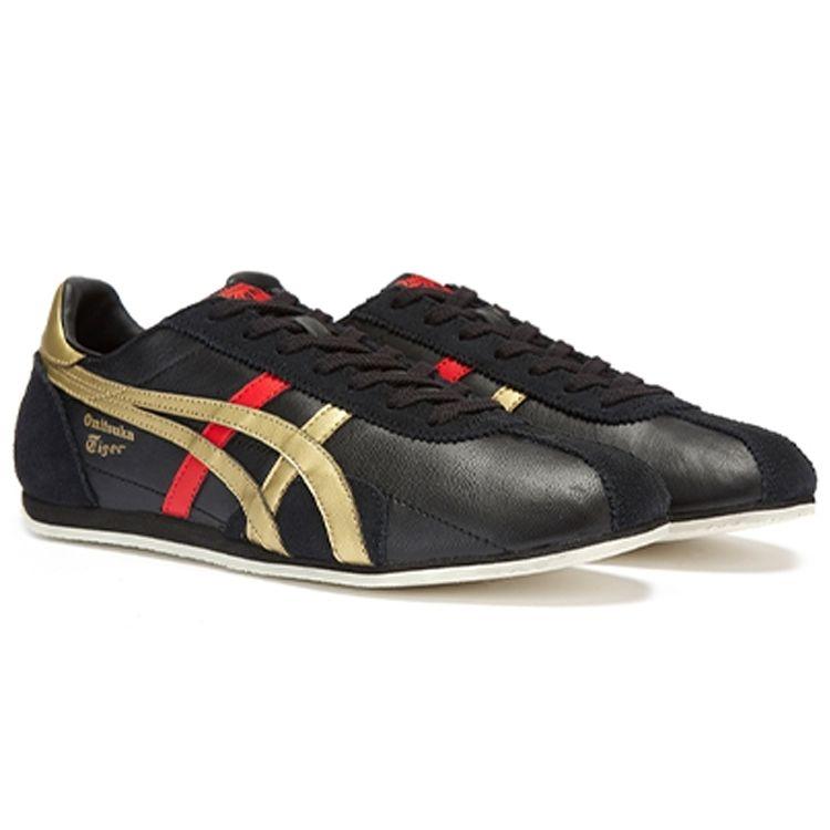 Onitsuka Tiger Runspark Retro Comfortable Slip-Resistant Durable Low-Top Casual City Commuting Running Shoes Unisex sneaker Black Gold 1183B480-001