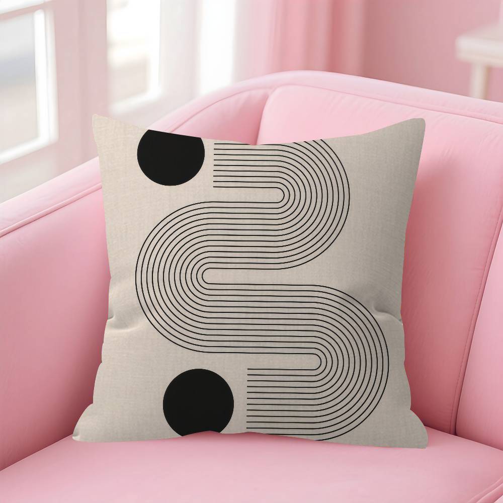 abstract Bauhausstyle  Cushion Cover Inches Farmhouse Decor Home Throw Pillow Covers for Couch Decorations