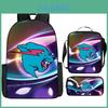 Mochila Escolar 3D Mr Beast Lightning Cat com Tecido Oxford Respirável para Crianças