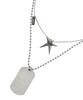 Ajobyajo Dog Tag Layered Necklace [Silver]