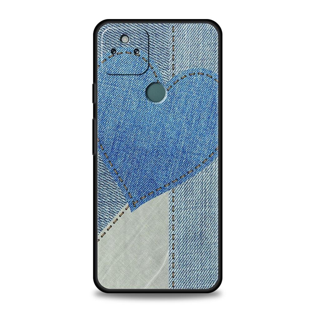 

Leather Cloth Pattern Phone Case Cover for Google Pixel 10 9 8 7 6 9A 8A 7A 6A Pro Shockproof Soft TPU 9 Pro XL Shell Capas Bags Pixel 9