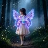 Adjustable Strap Moving Fairy Butterfly Wings With Lights Fairy Flying Toy  Cosplay