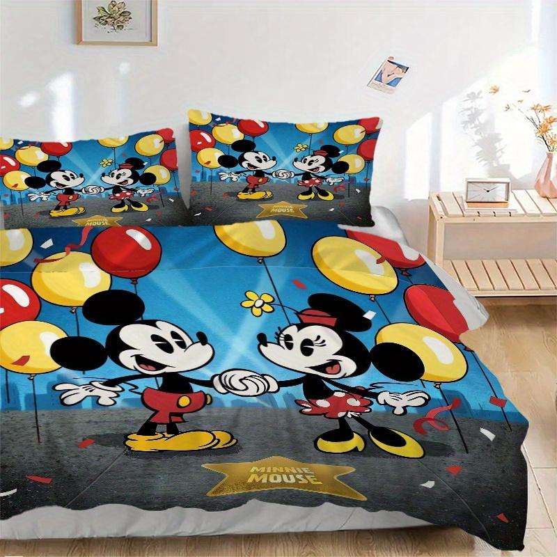 3pcs set Mickey Mouse, Minnie Mouse, balloons Bedding Set with Duvet Cover+Pillowcases, All-Season Polyester, Zipper Closure53