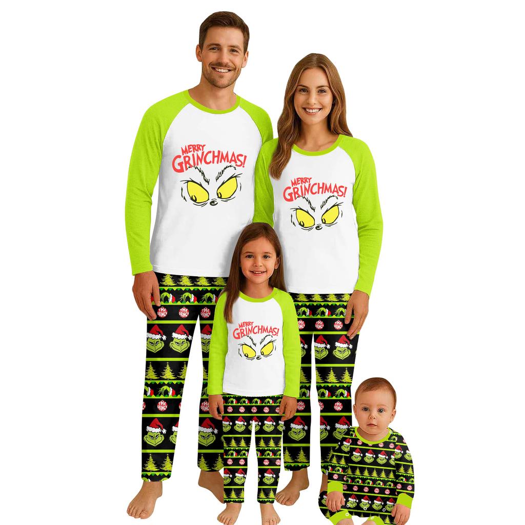 Christmas Family Matching Sets Pajamas, Loungewear Outfits,Family Matching Long Sleeve Tops+Pants Set