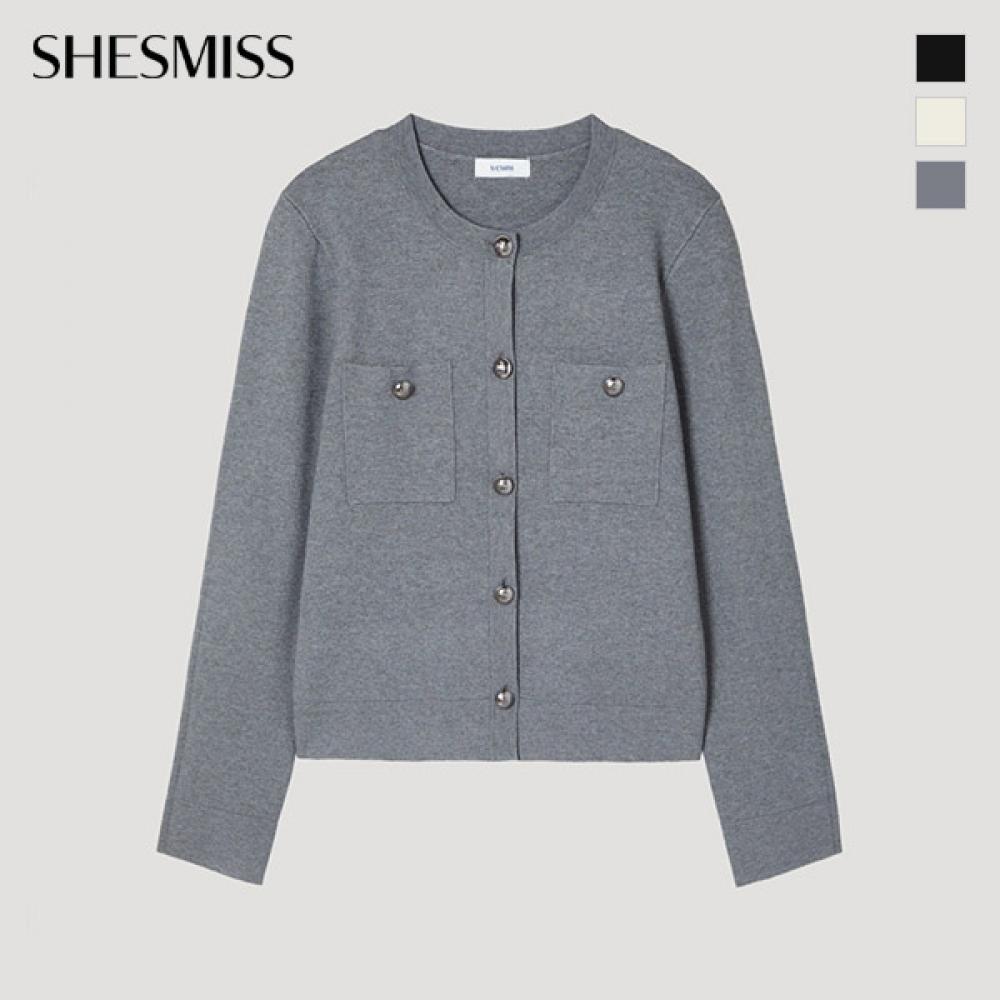 Ea S miSS Cardigan cu buzunar și gât rotund SSkcdp12020