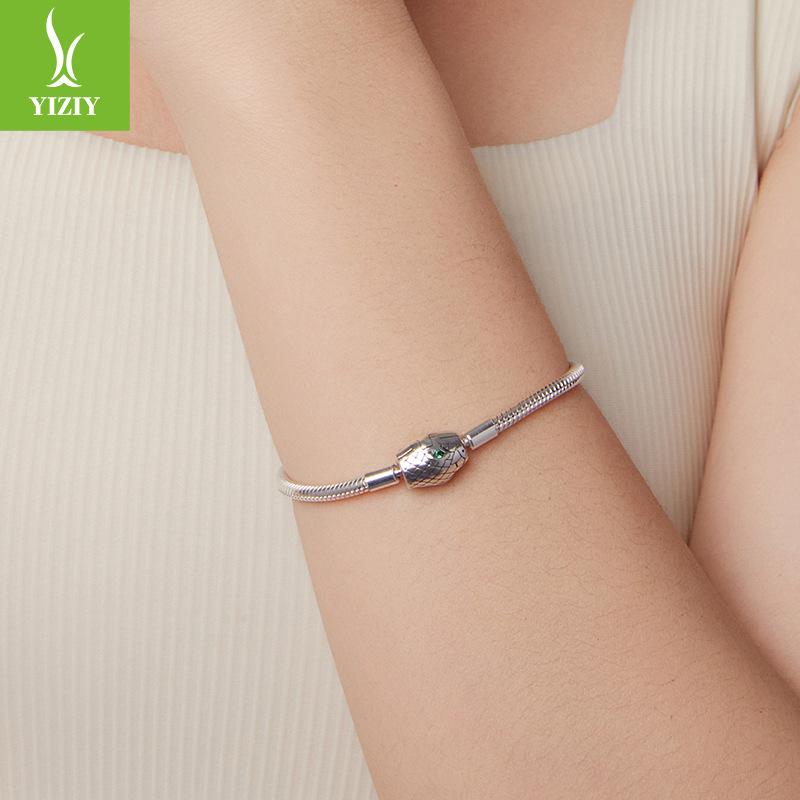 Personalized Snake Bone Chain Basic Bracelet Single Chain Popular S925 Sterling Silver Spirit Snake Bracelet