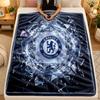 Flannel BlanketChelsea FC Warm Soft Throw Blanket for Indoor Sofa Bed Living Room Use