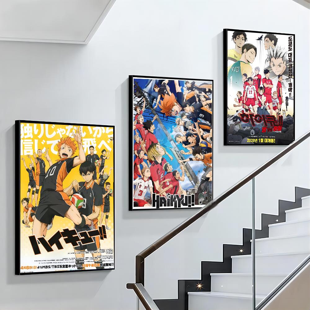 1PC Haikyuu Anime Volleyball Poster Poster Paper Print Home Living Room Bedroom Entrance Bar Cafe Art Painting Decoration