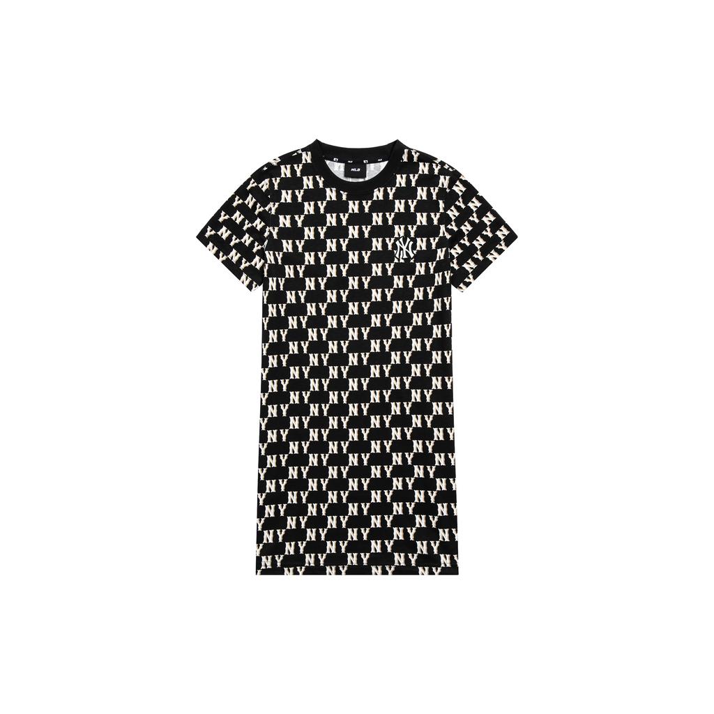 New MLB Short Sleeved Dress Women's Black 3FOPM0133-50BKS