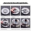 Outdoors Stainless Steel Alcohol Stove with Pot Portable Burner Rustproof Anti-corrosion Cooking